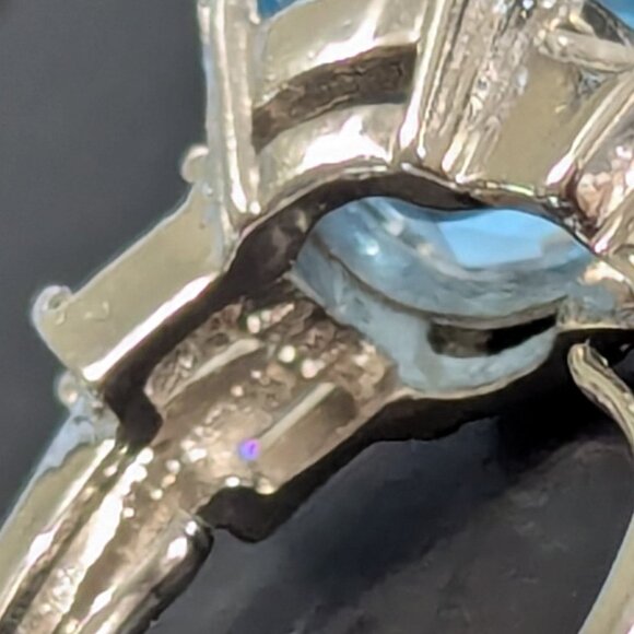 Sterling NV Topaz Ring November Birthstone - Picture 2 of 13